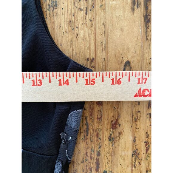 Byer Too! Womens Black Sleeveless Floral Print Midi Dress M USA Polyester - Picture 7 of 8